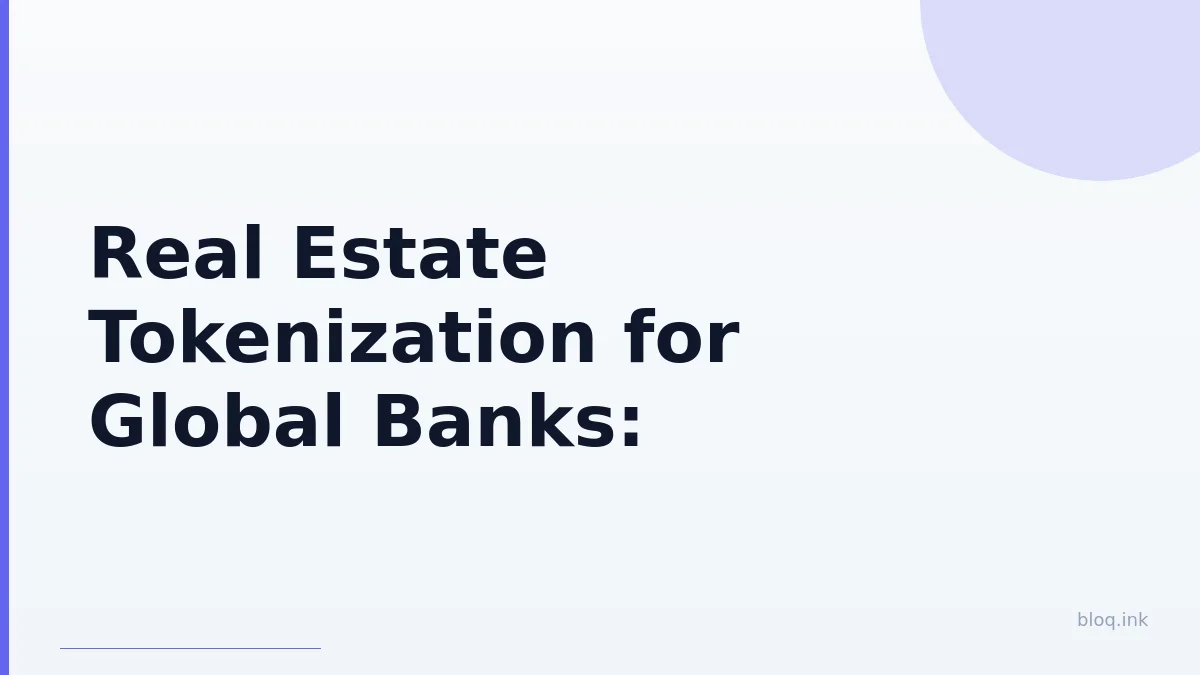 Real Estate Tokenization for Global Banks: Blockmaze's Compliant RWA Solution for Scalable Asset Management